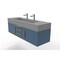 Castello Usa Nile 60" Wall Mounted Blue Vanity With Gray Top And Gold Handles CB-MC-60BLU-GLD-2053-GR - alternate 7